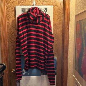 Multiples Red and Black Striped Sweater